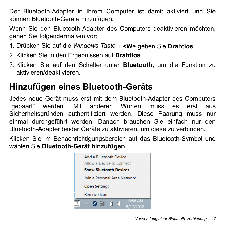 Hinzufügen eines bluetooth-geräts | Acer Aspire V5-471PG User Manual | Page 331 / 3492