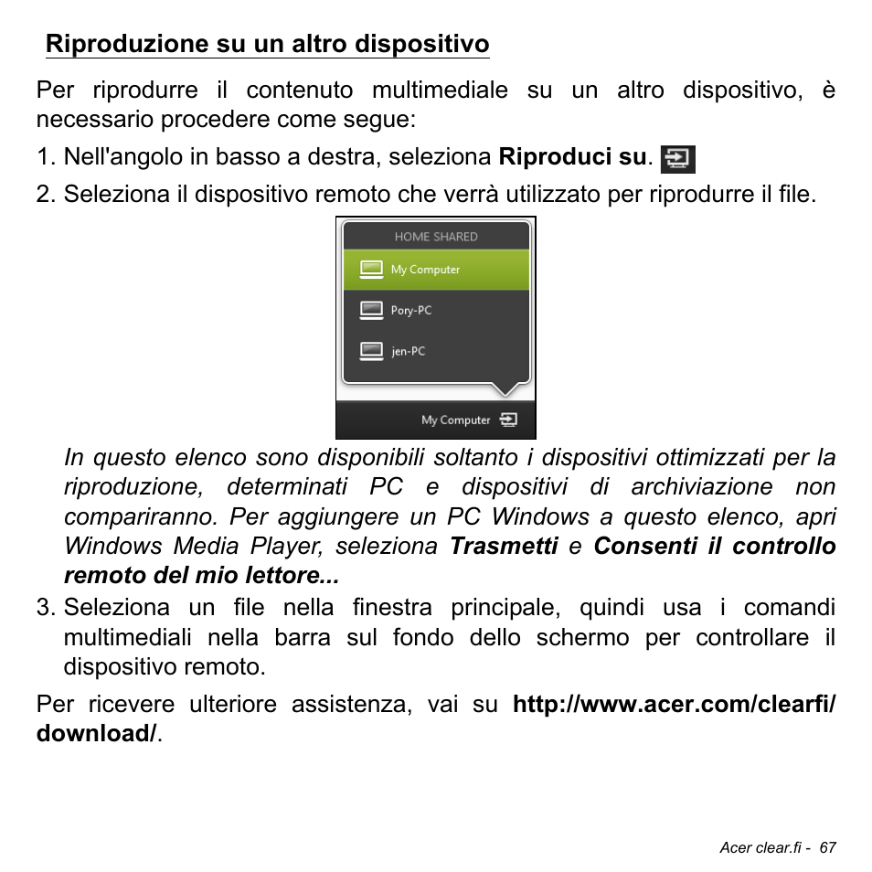 Riproduzione su un altro dispositivo | Acer Aspire V5-471PG User Manual | Page 429 / 3492