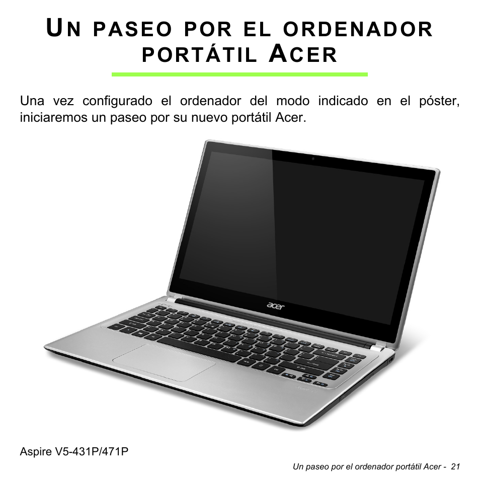 Un paseo por el ordenador portátil acer | Acer Aspire V5-471PG User Manual | Page 503 / 3492