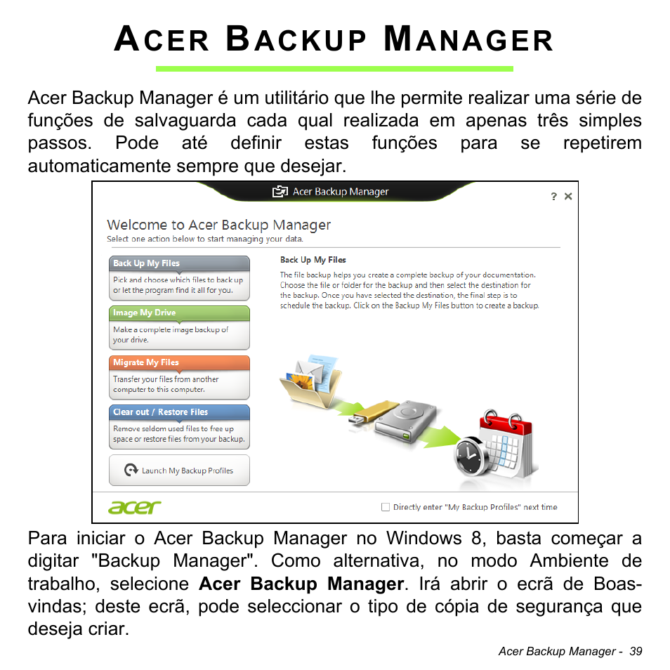 Acer backup manager, Ackup, Anager | Acer Aspire V5-471PG User Manual | Page 641 / 3492