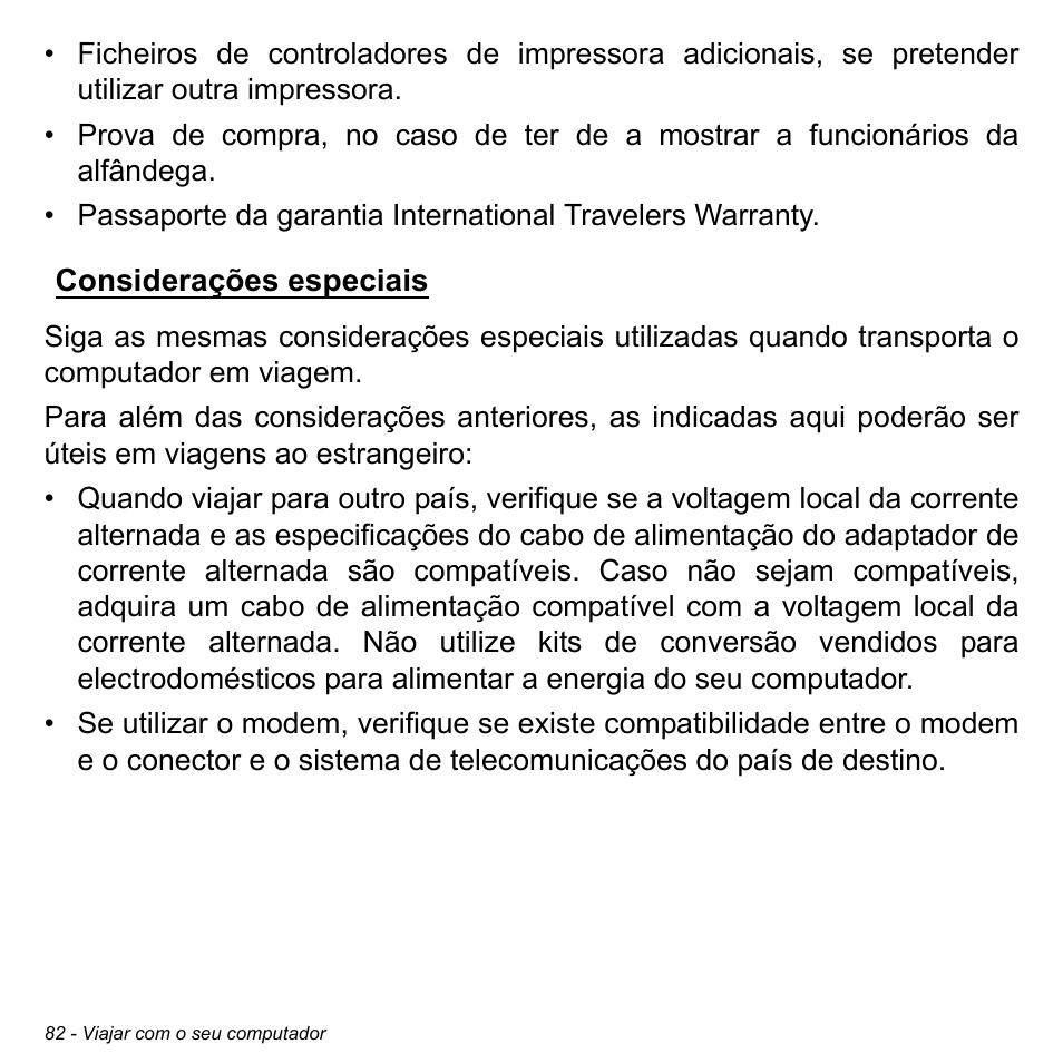 Considerações especiais | Acer Aspire V5-471PG User Manual | Page 684 / 3492