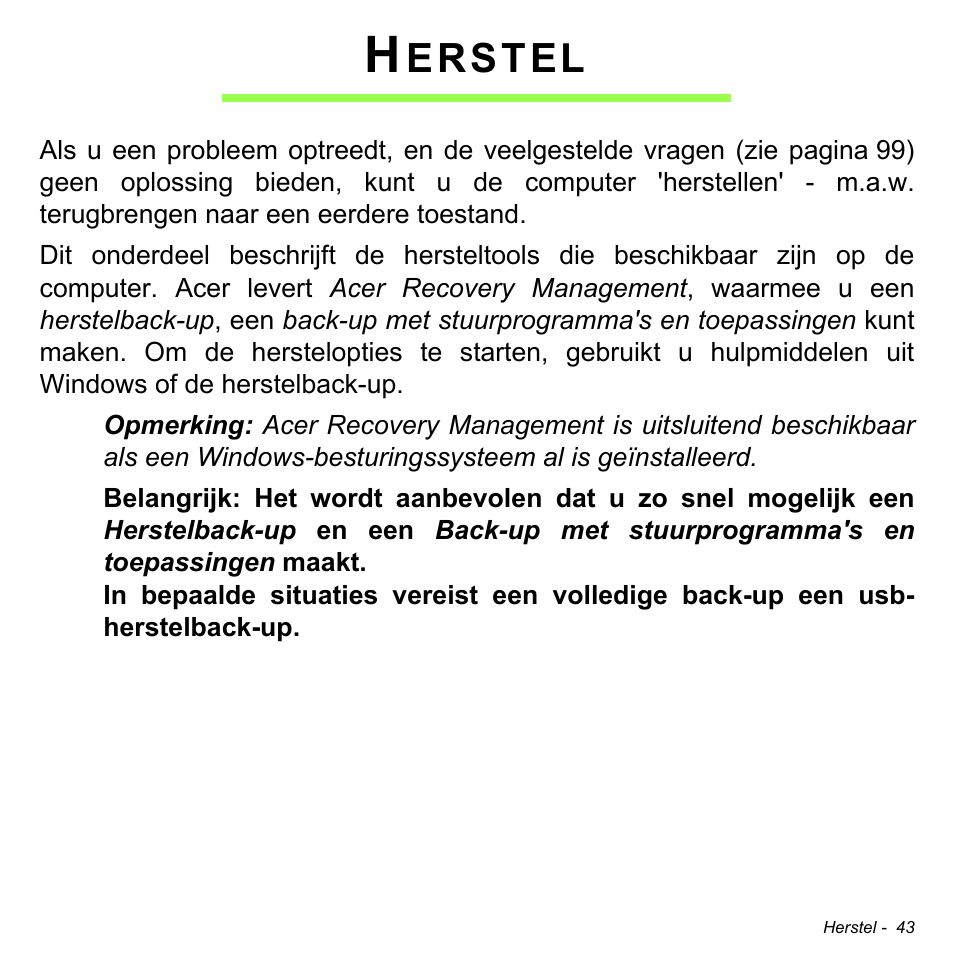 Herstel, Erstel | Acer Aspire V5-471PG User Manual | Page 763 / 3492