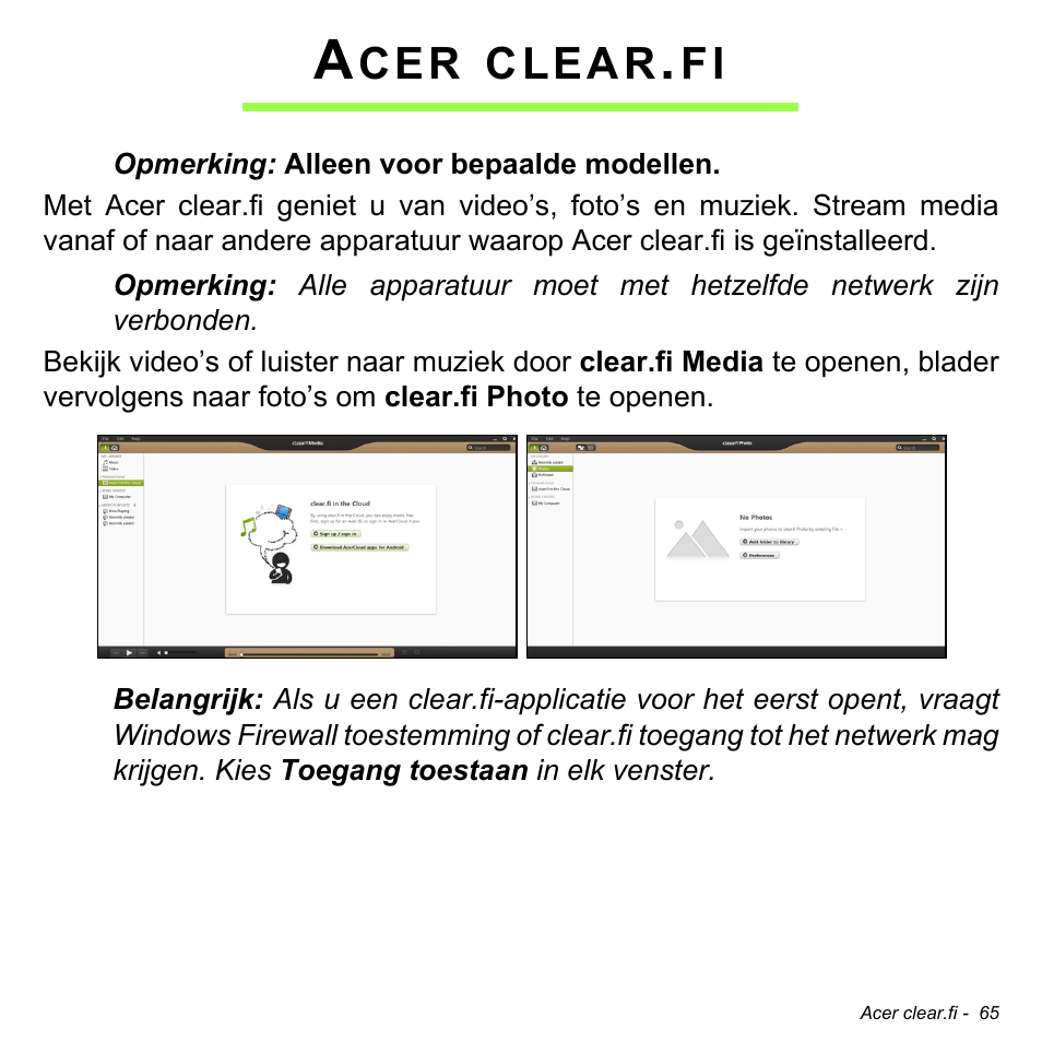 Acer clear.fi, Clear | Acer Aspire V5-471PG User Manual | Page 785 / 3492