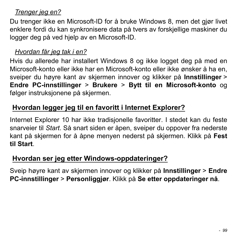 Hvordan ser jeg etter windows-oppdateringer | Acer Aspire V5-471PG User Manual | Page 939 / 3492