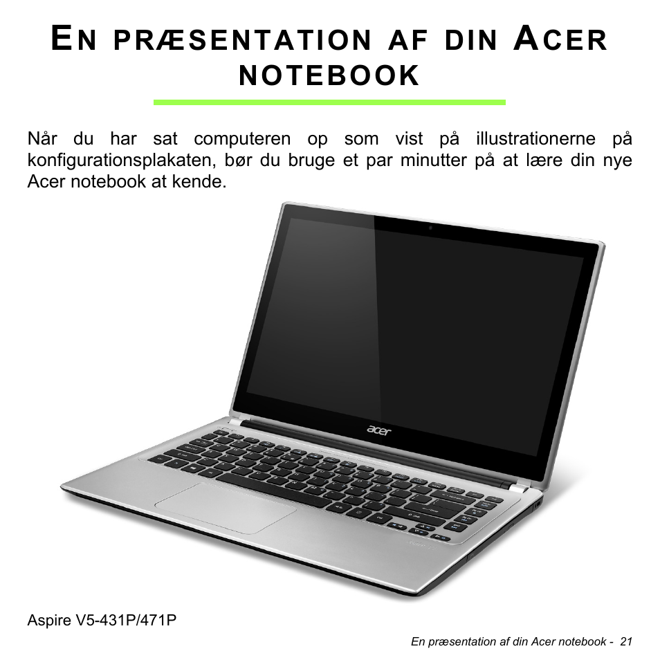 En præsentation af din acer notebook | Acer Aspire V5-471PG User Manual | Page 971 / 3492