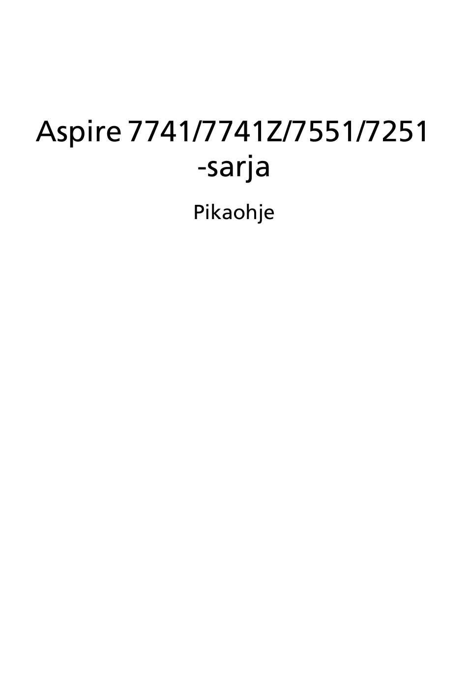 Suomi | Acer Aspire 7551G User Manual | Page 105 / 314