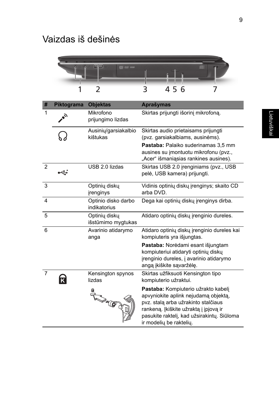 Vaizdas iš dešinės | Acer Aspire 4743ZG User Manual | Page 237 / 320