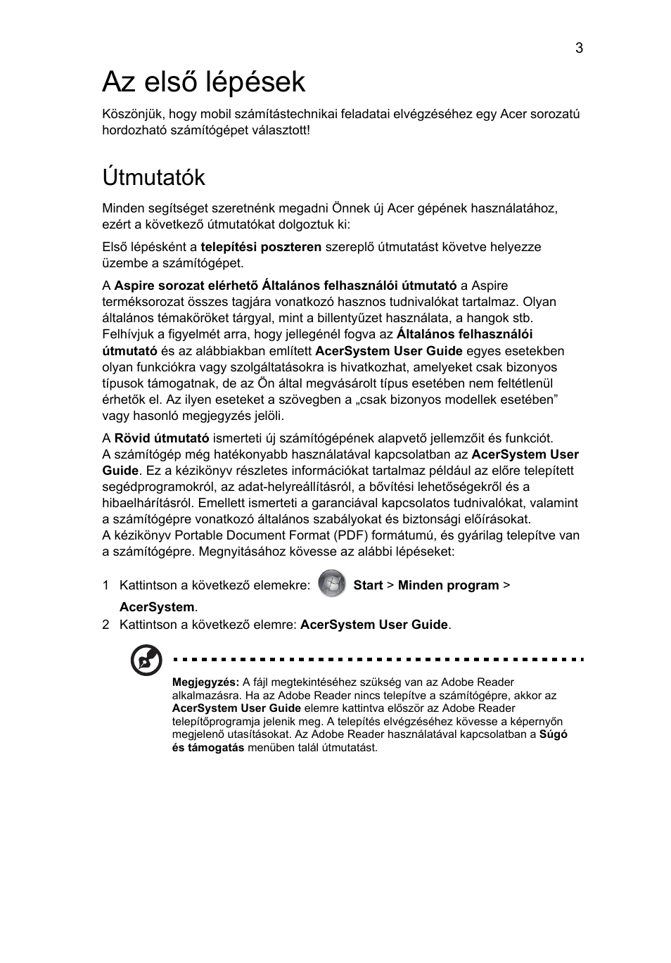 Az első lépések, Útmutatók | Acer Aspire 8951G User Manual | Page 193 / 440