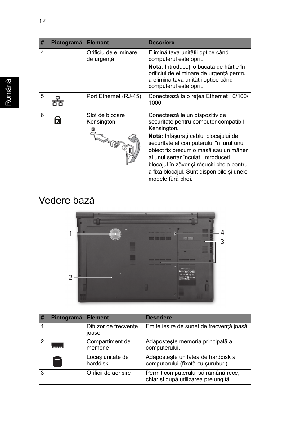 Vedere bază | Acer Aspire 8951G User Manual | Page 272 / 440