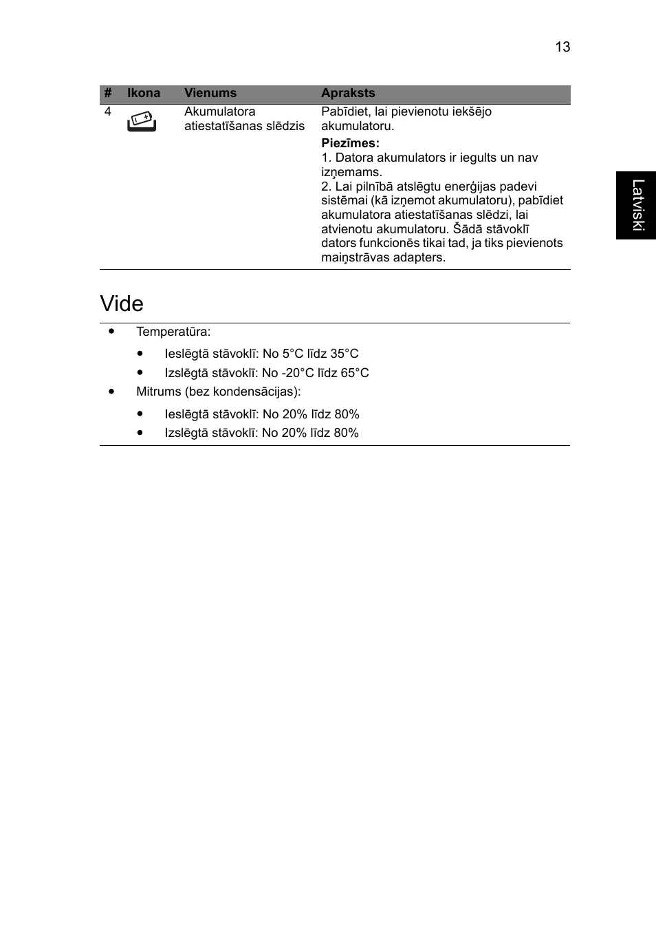 Vide | Acer Aspire 8951G User Manual | Page 315 / 440