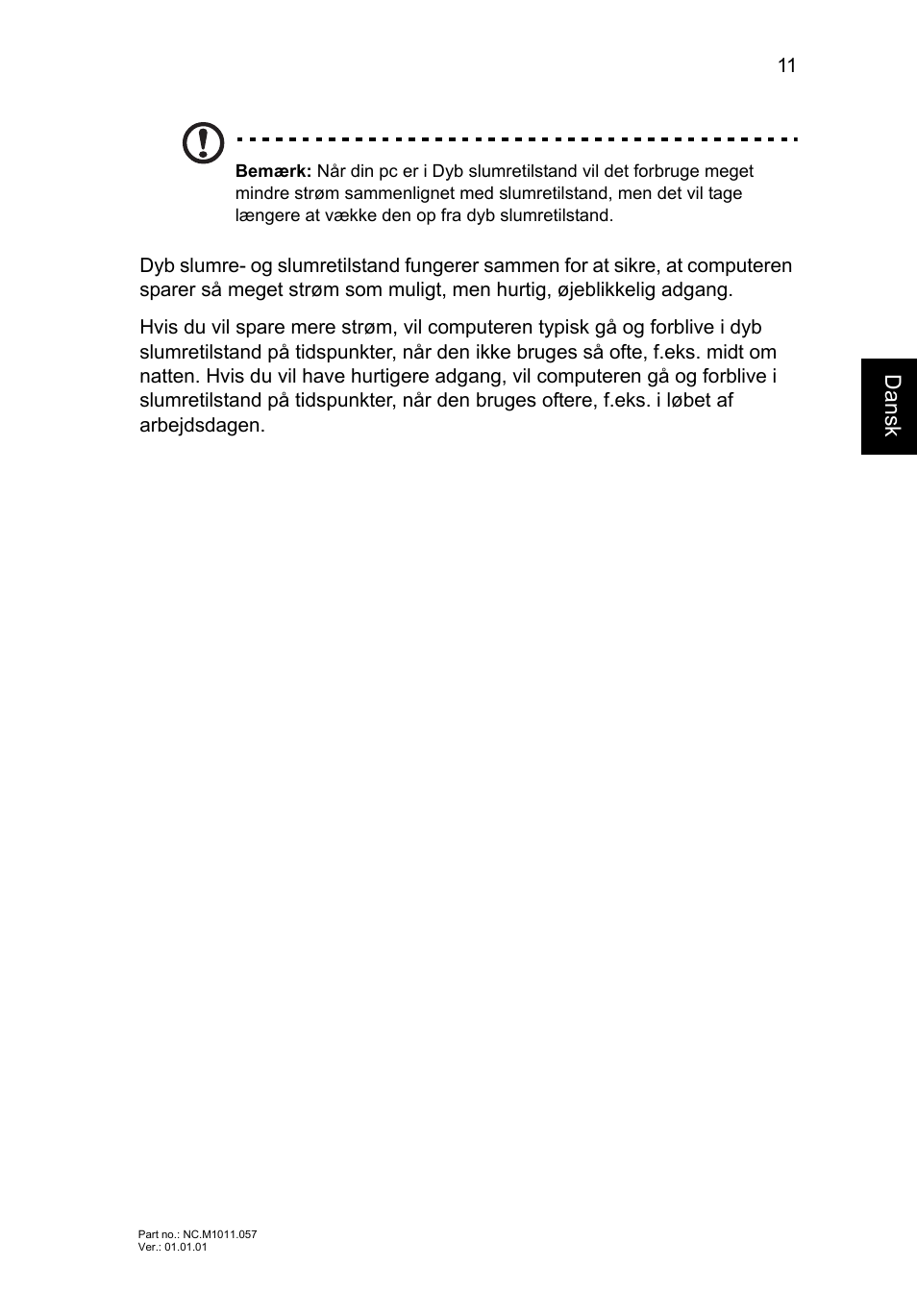 Danskdansk | Acer Aspire S3-391 User Manual | Page 113 / 366