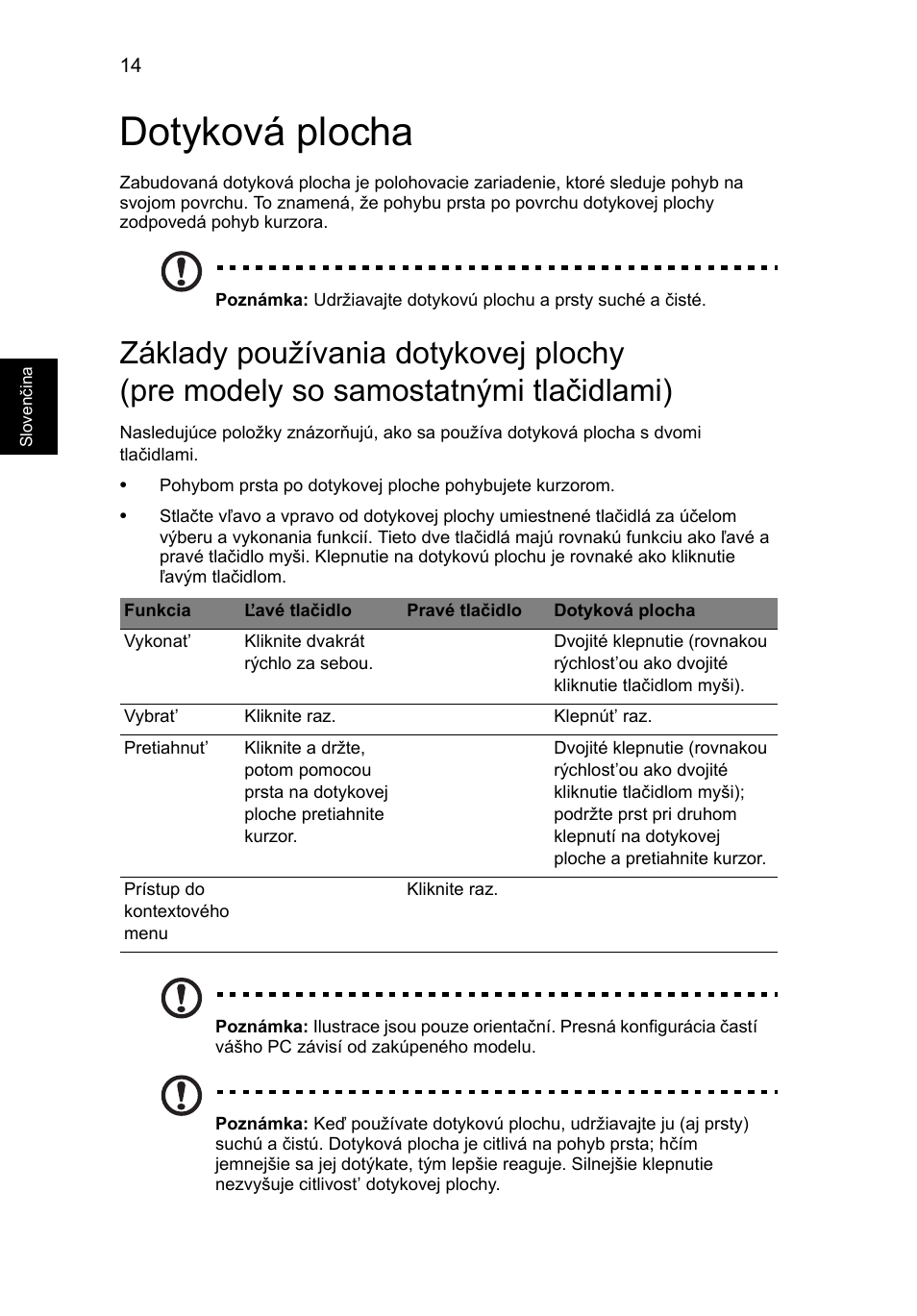 Dotyková plocha | Acer AO756 User Manual | Page 1026 / 1836