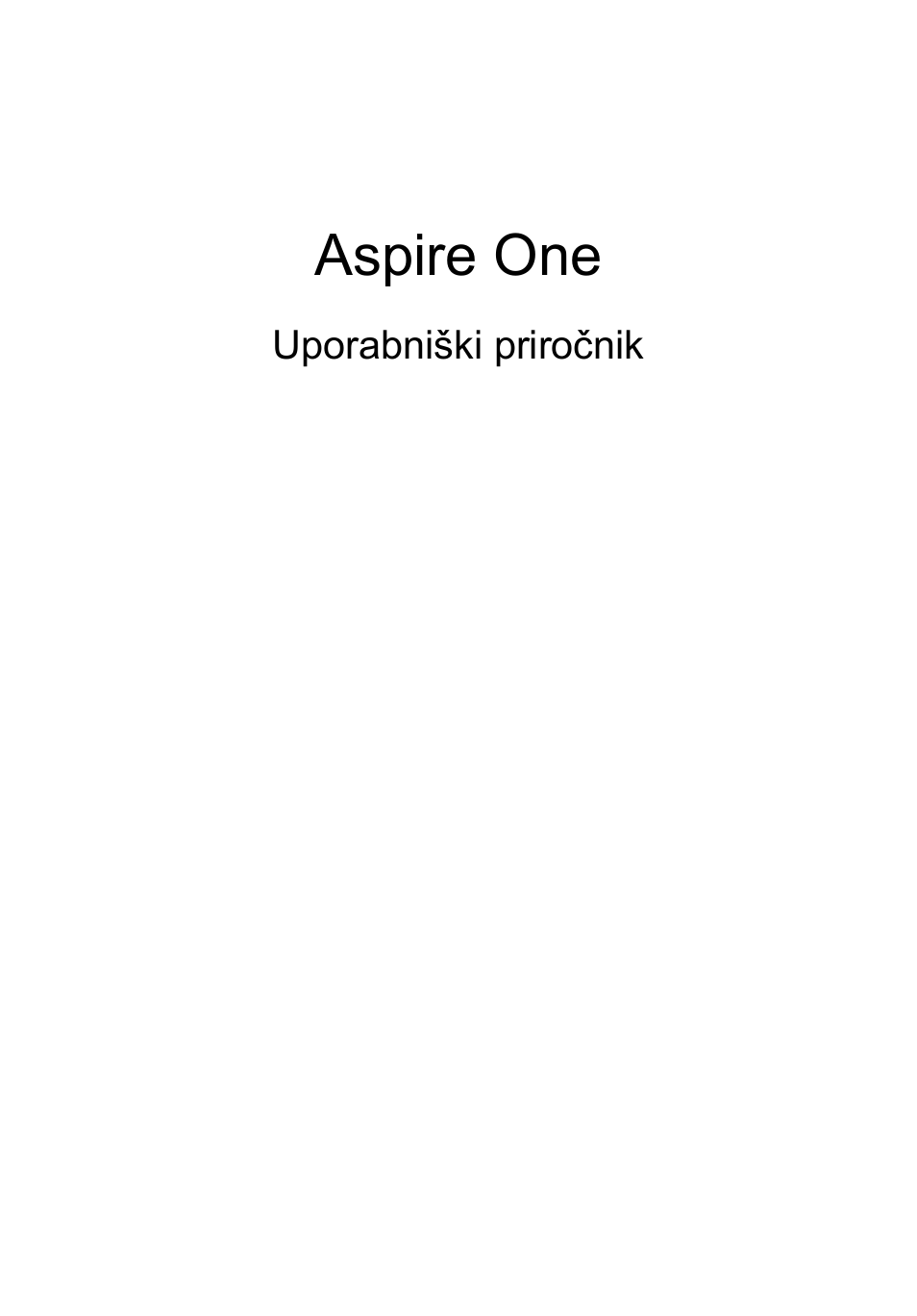 Slovenski, Aspire one | Acer AO756 User Manual | Page 1061 / 1836