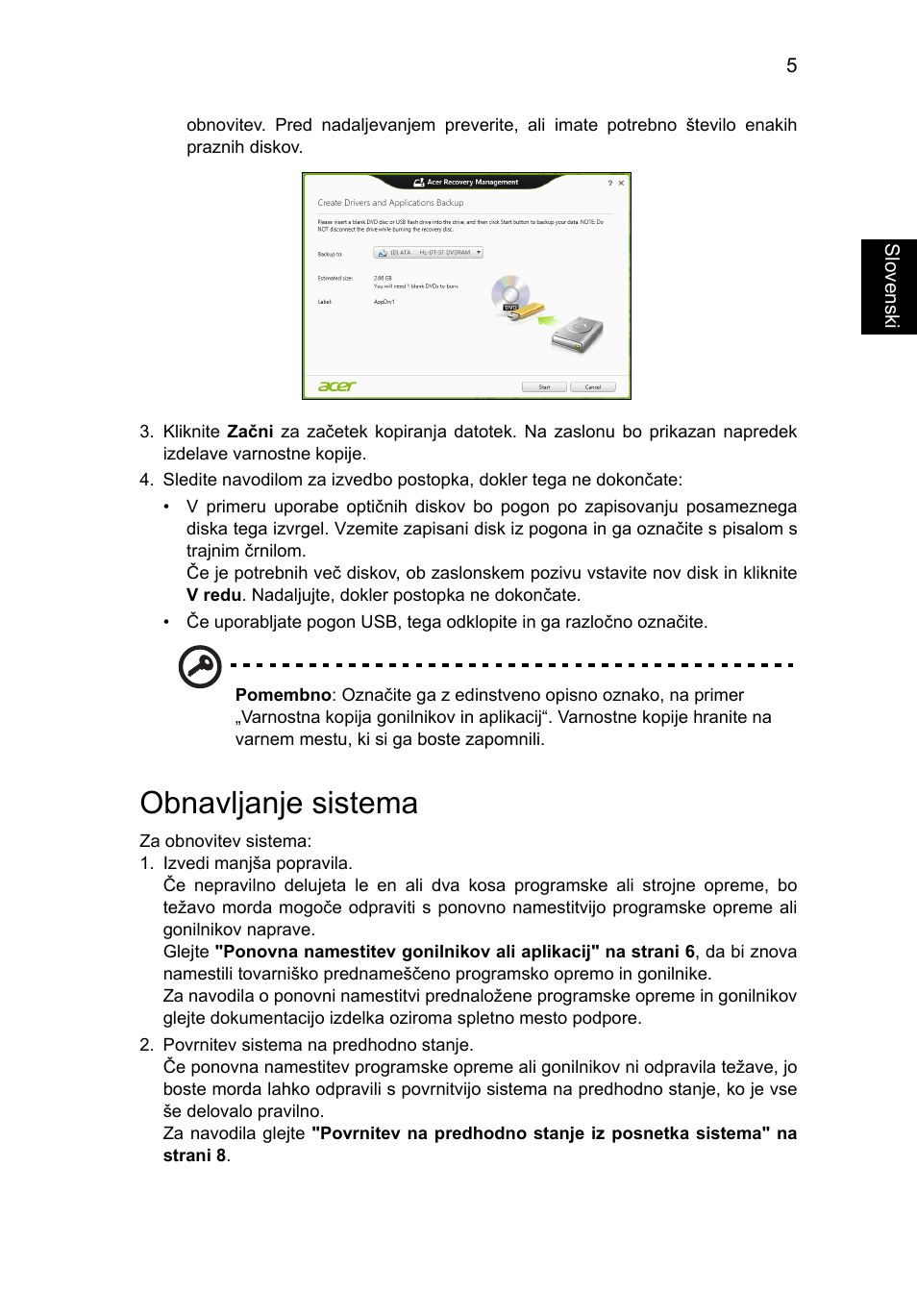 Obnavljanje sistema | Acer AO756 User Manual | Page 1083 / 1836