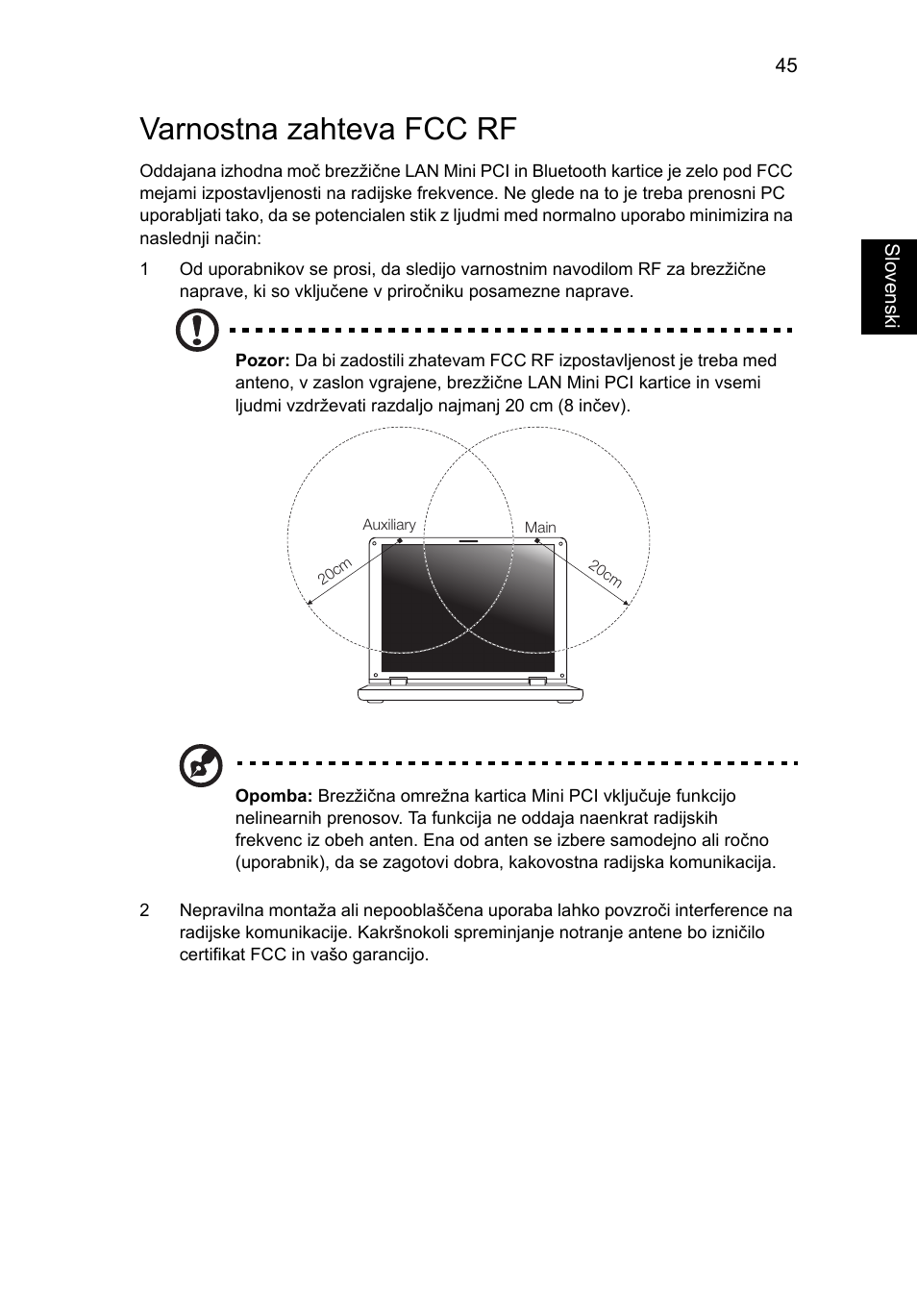 Varnostna zahteva fcc rf | Acer AO756 User Manual | Page 1123 / 1836