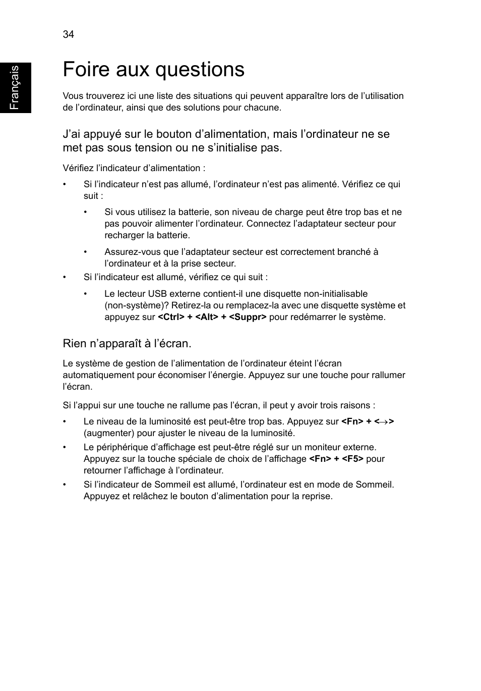 Foire aux questions | Acer AO756 User Manual | Page 118 / 1836