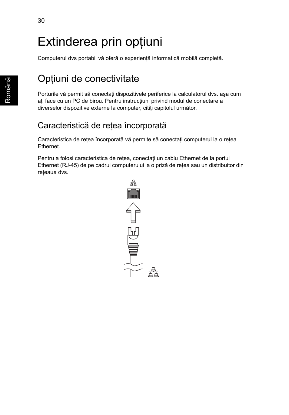 Extinderea prin opţiuni, Opţiuni de conectivitate, Caracteristică de reţea încorporată | Acer AO756 User Manual | Page 1236 / 1836