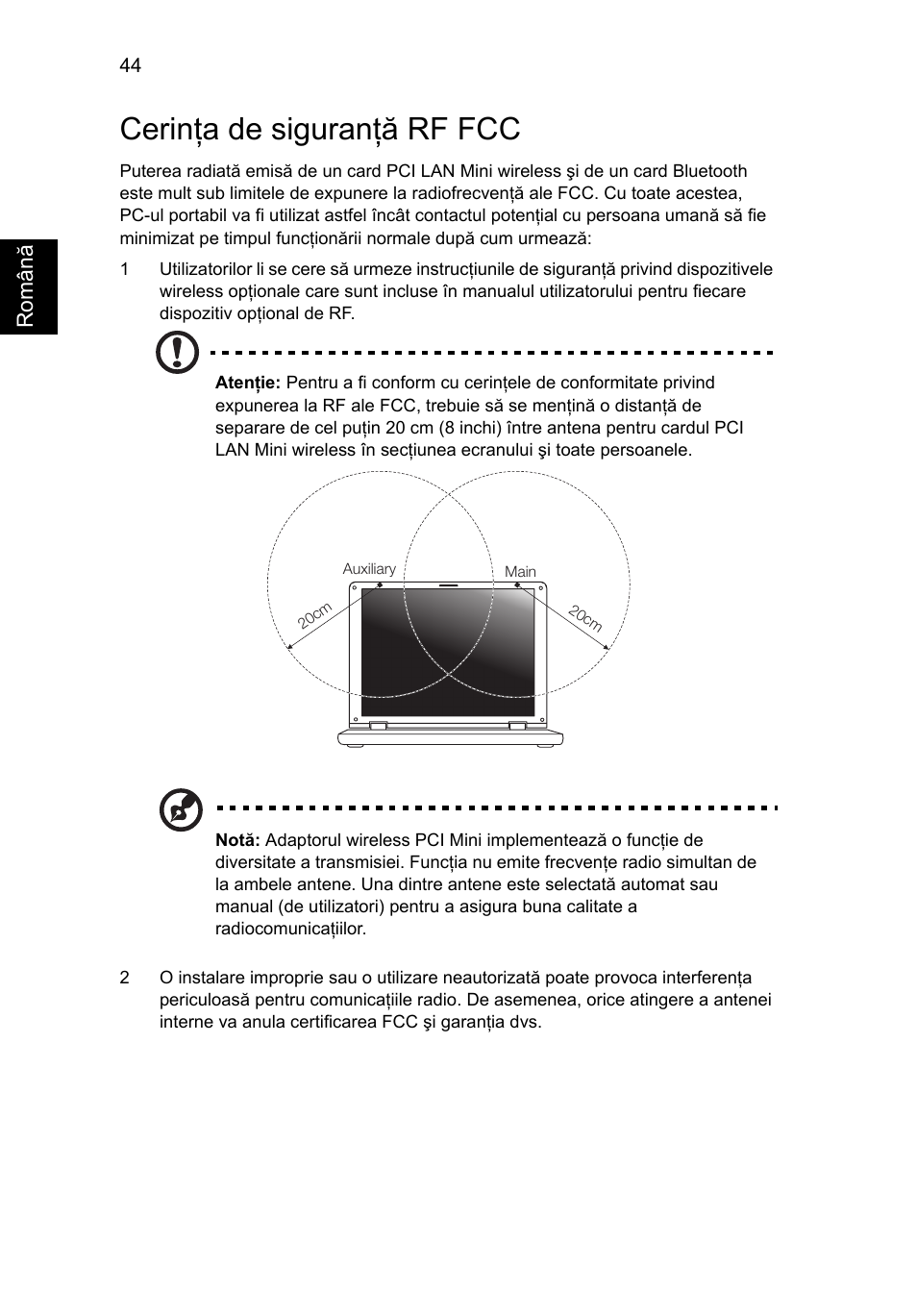 Cerinţa de siguranţă rf fcc | Acer AO756 User Manual | Page 1250 / 1836