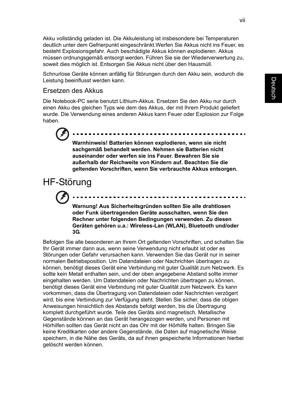 Hf-störung | Acer AO756 User Manual | Page 139 / 1836