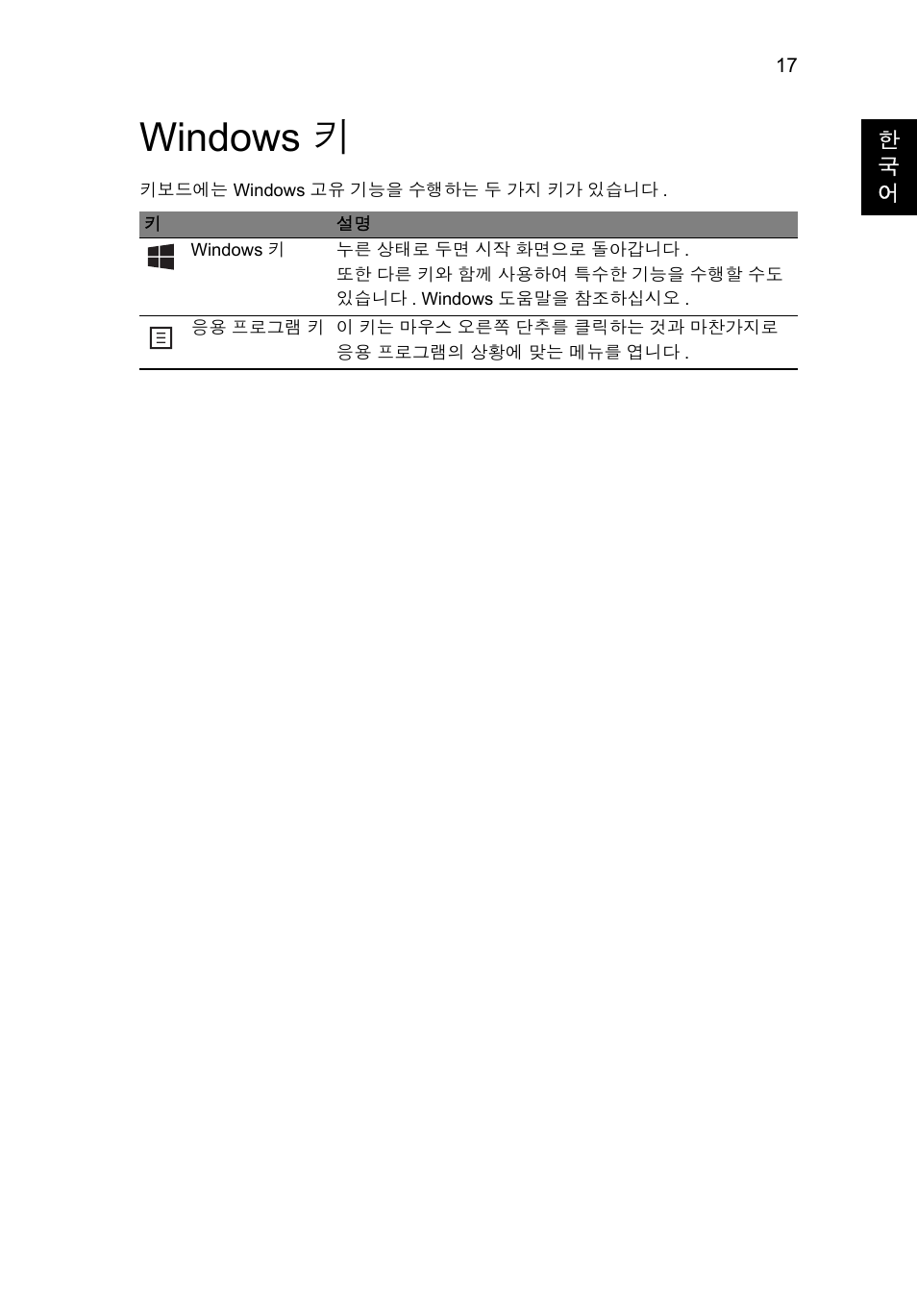 Windows 키 | Acer AO756 User Manual | Page 1563 / 1836