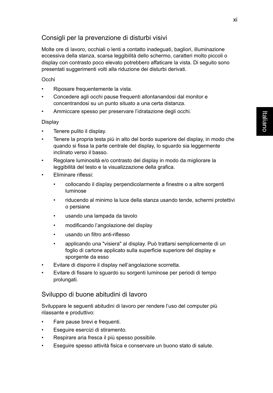 Sviluppo di buone abitudini di lavoro | Acer AO756 User Manual | Page 211 / 1836