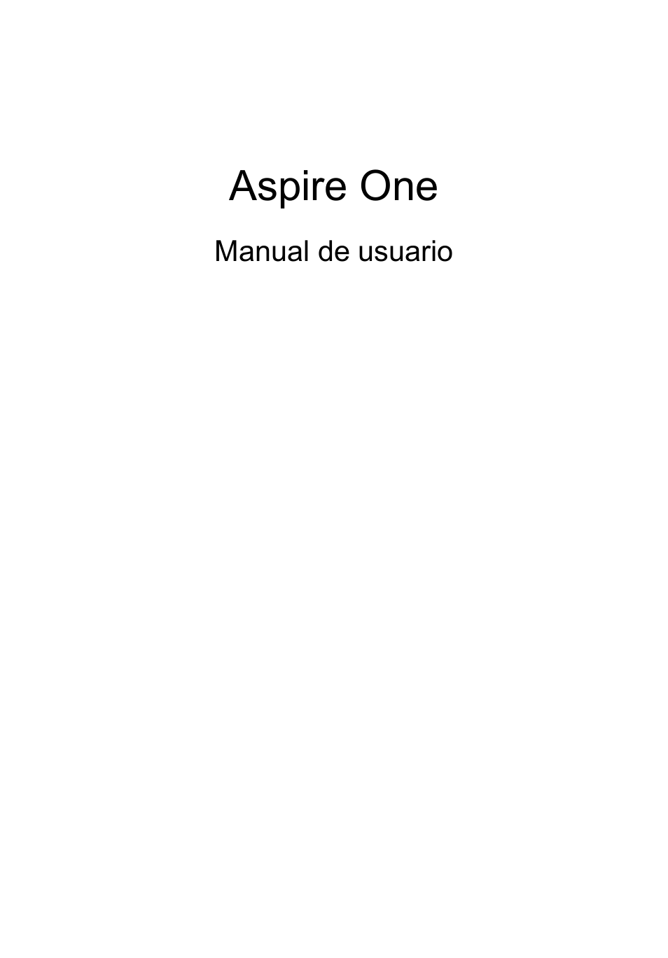 Español, Aspire one | Acer AO756 User Manual | Page 267 / 1836