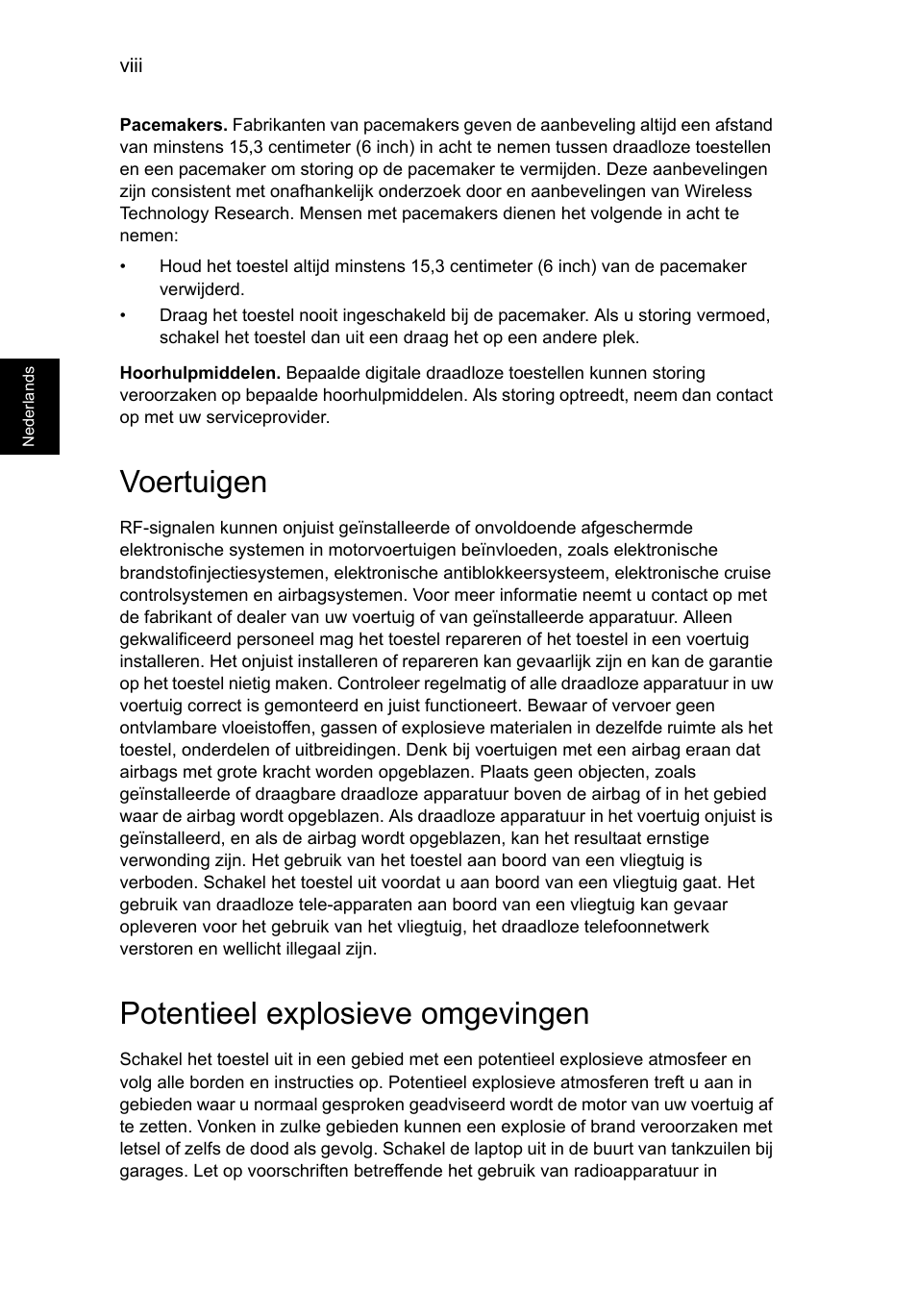 Voertuigen, Potentieel explosieve omgevingen | Acer AO756 User Manual | Page 410 / 1836