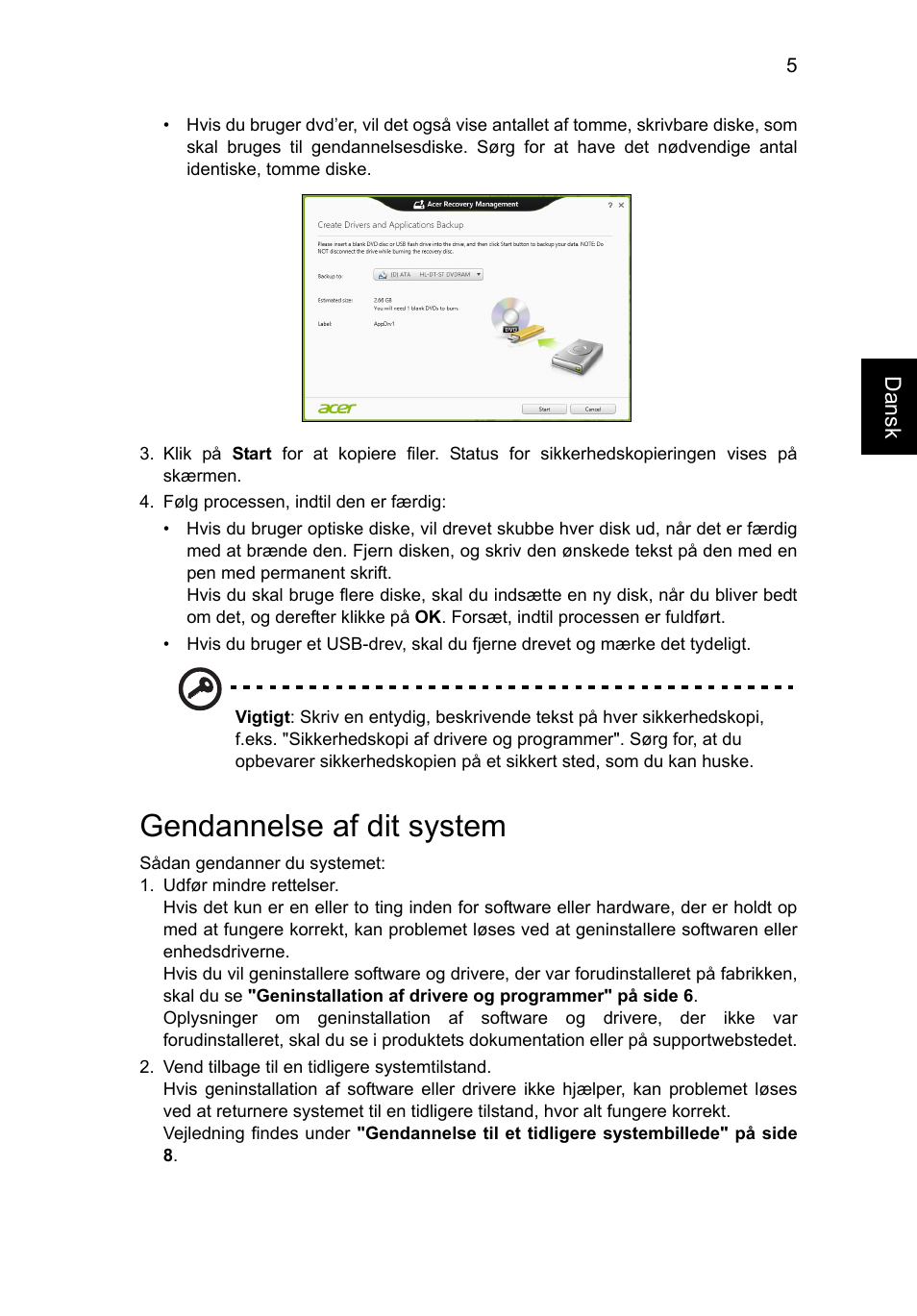 Gendannelse af dit system | Acer AO756 User Manual | Page 553 / 1836