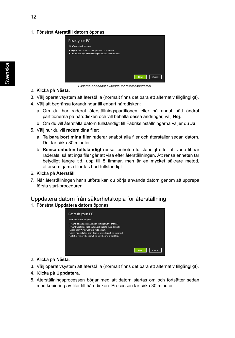 Svenska | Acer AO756 User Manual | Page 622 / 1836