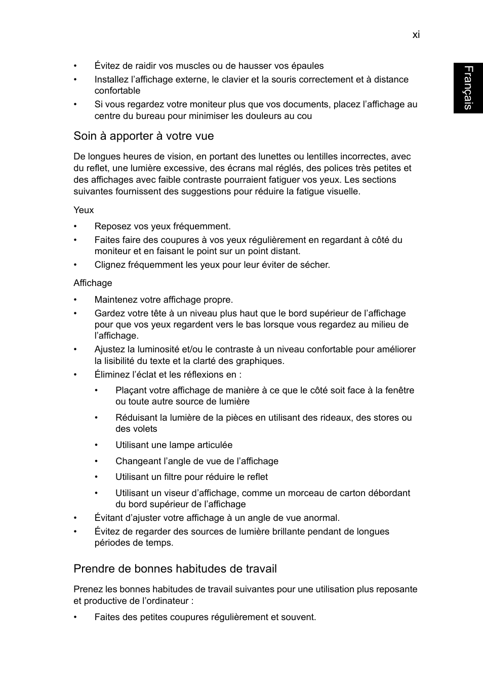 Français | Acer AO756 User Manual | Page 75 / 1836