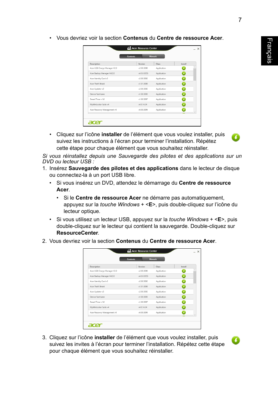 Français | Acer AO756 User Manual | Page 91 / 1836