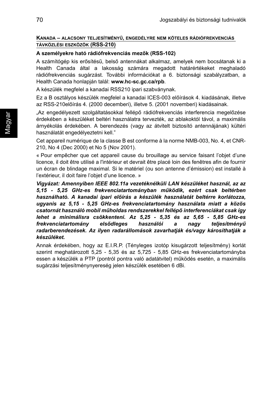 Magyar | Acer TravelMate P653-V User Manual | Page 1294 / 2742