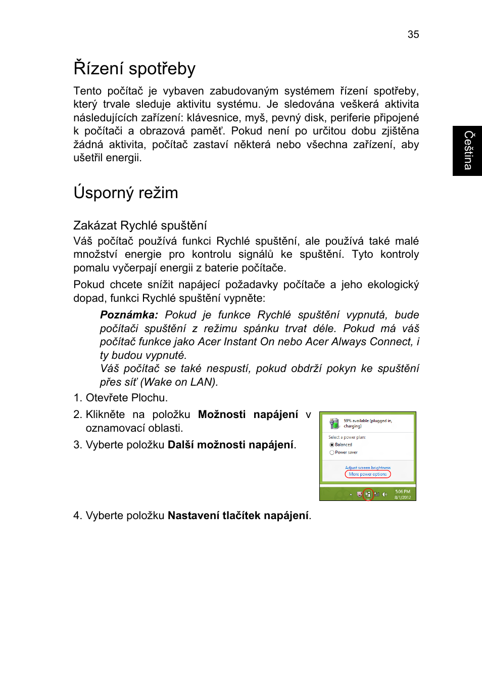 Řízení spotřeby, Úsporný režim | Acer TravelMate P653-V User Manual | Page 1351 / 2742