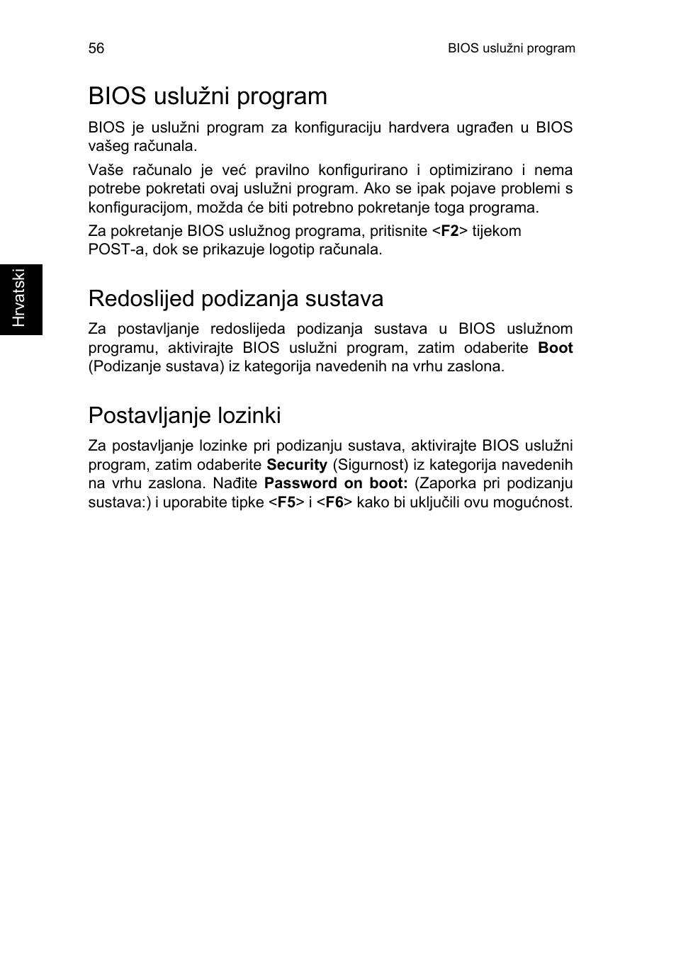 Bios uslužni program, Redoslijed podizanja sustava, Postavljanje lozinki | Acer TravelMate P653-V User Manual | Page 1646 / 2742
