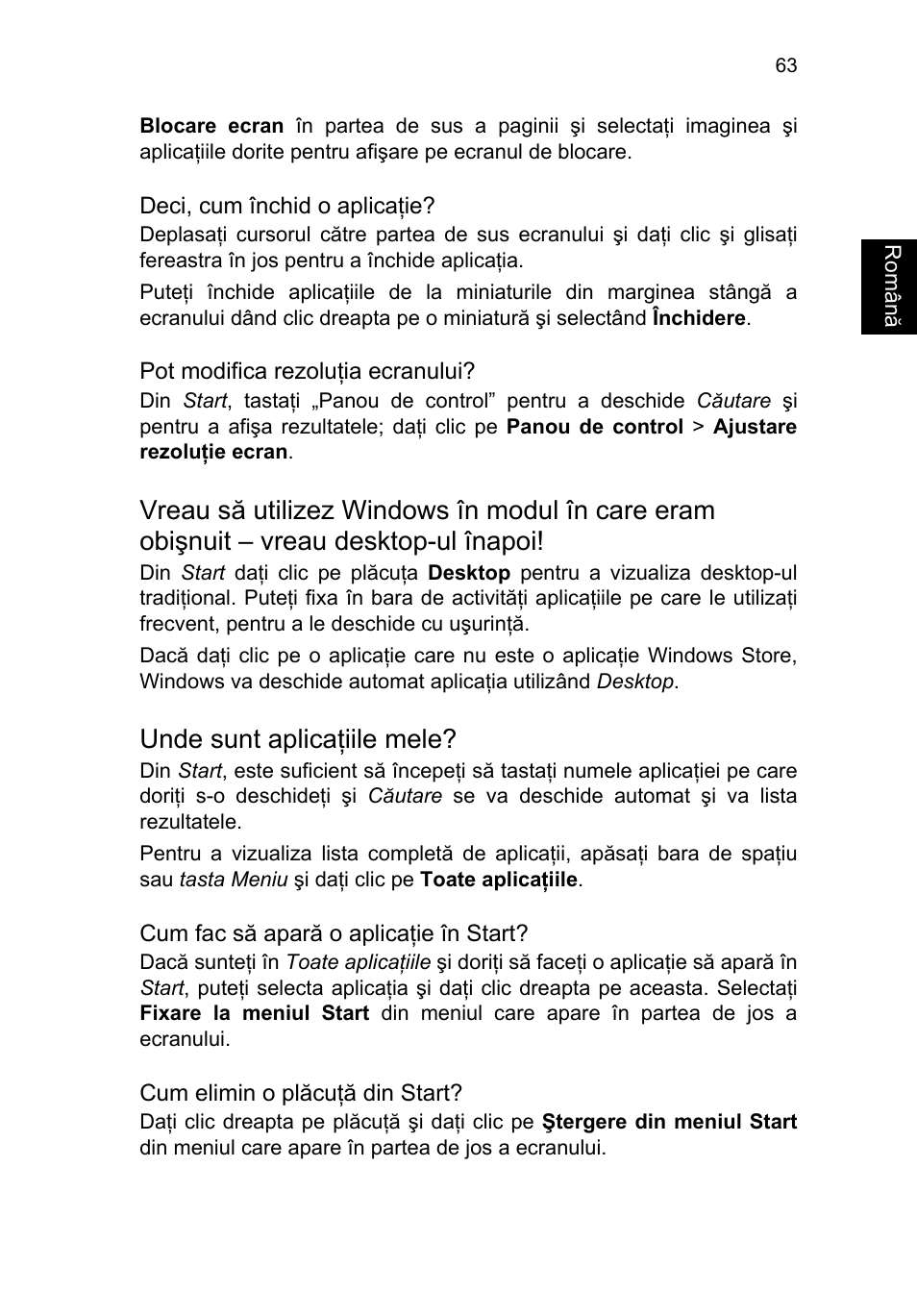 Unde sunt aplicaţiile mele | Acer TravelMate P653-V User Manual | Page 1745 / 2742