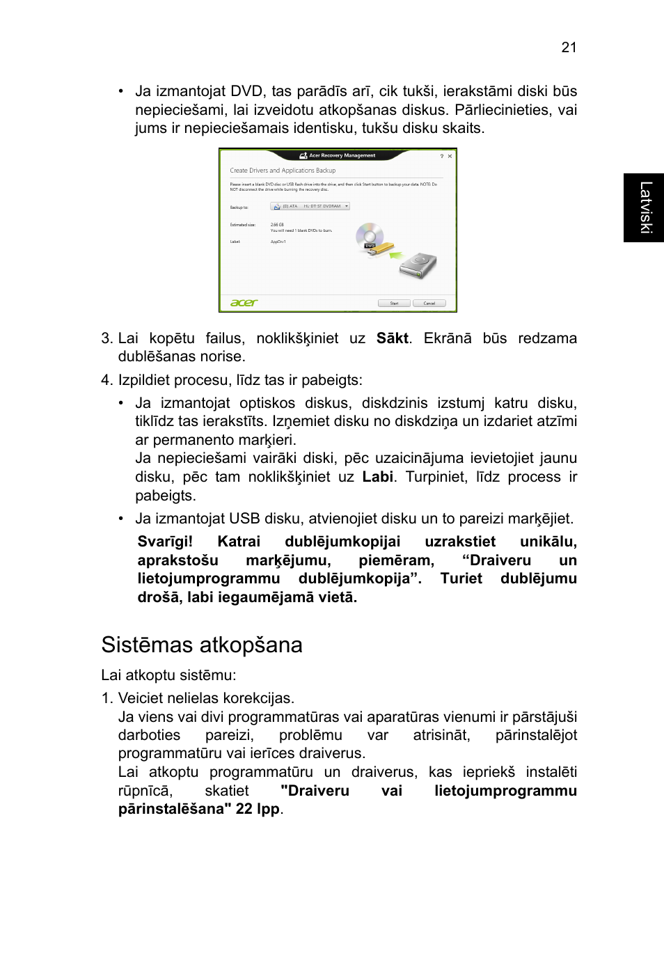 Sistēmas atkopšana | Acer TravelMate P653-V User Manual | Page 1977 / 2742