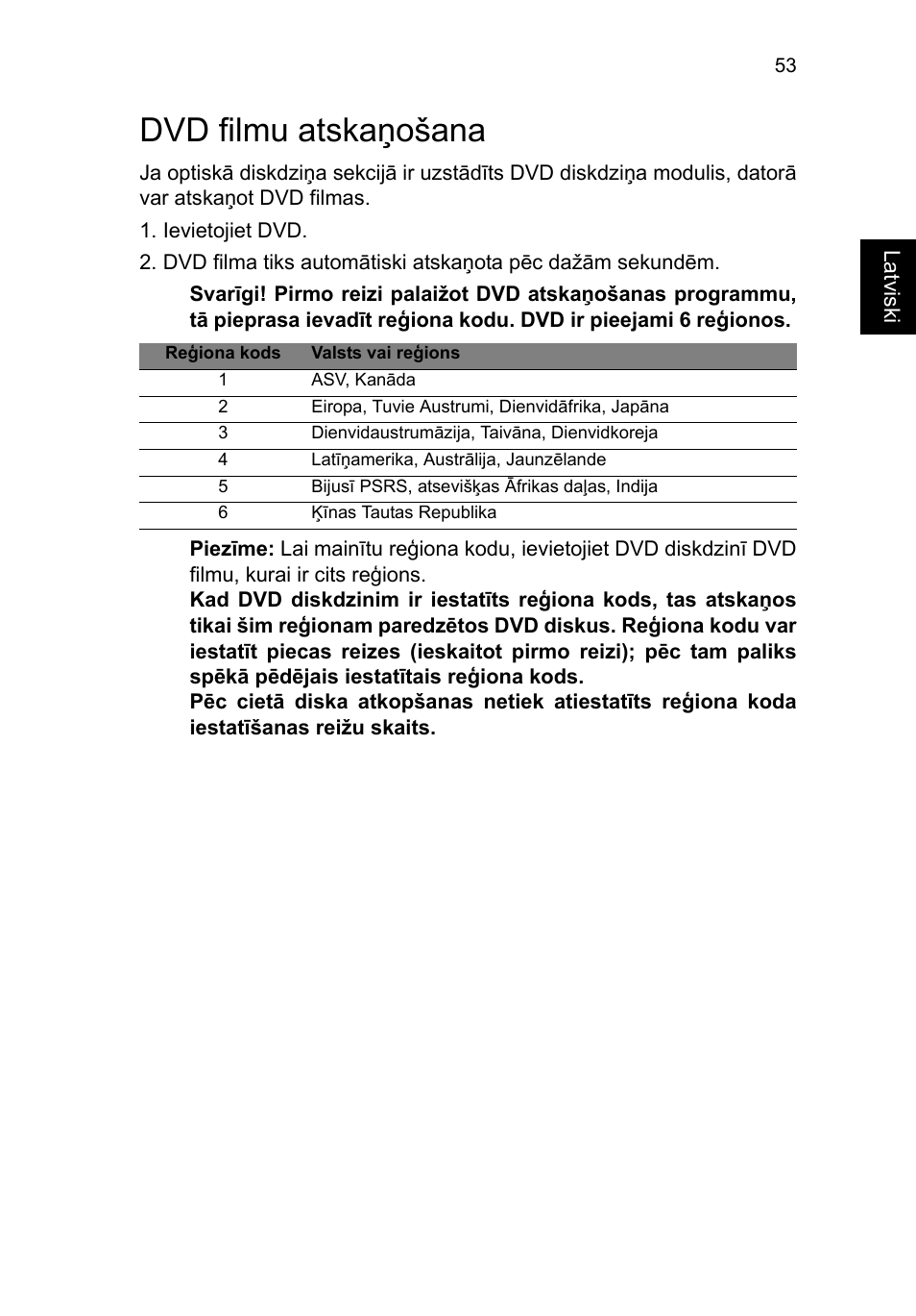 Dvd filmu atskaņošana | Acer TravelMate P653-V User Manual | Page 2009 / 2742