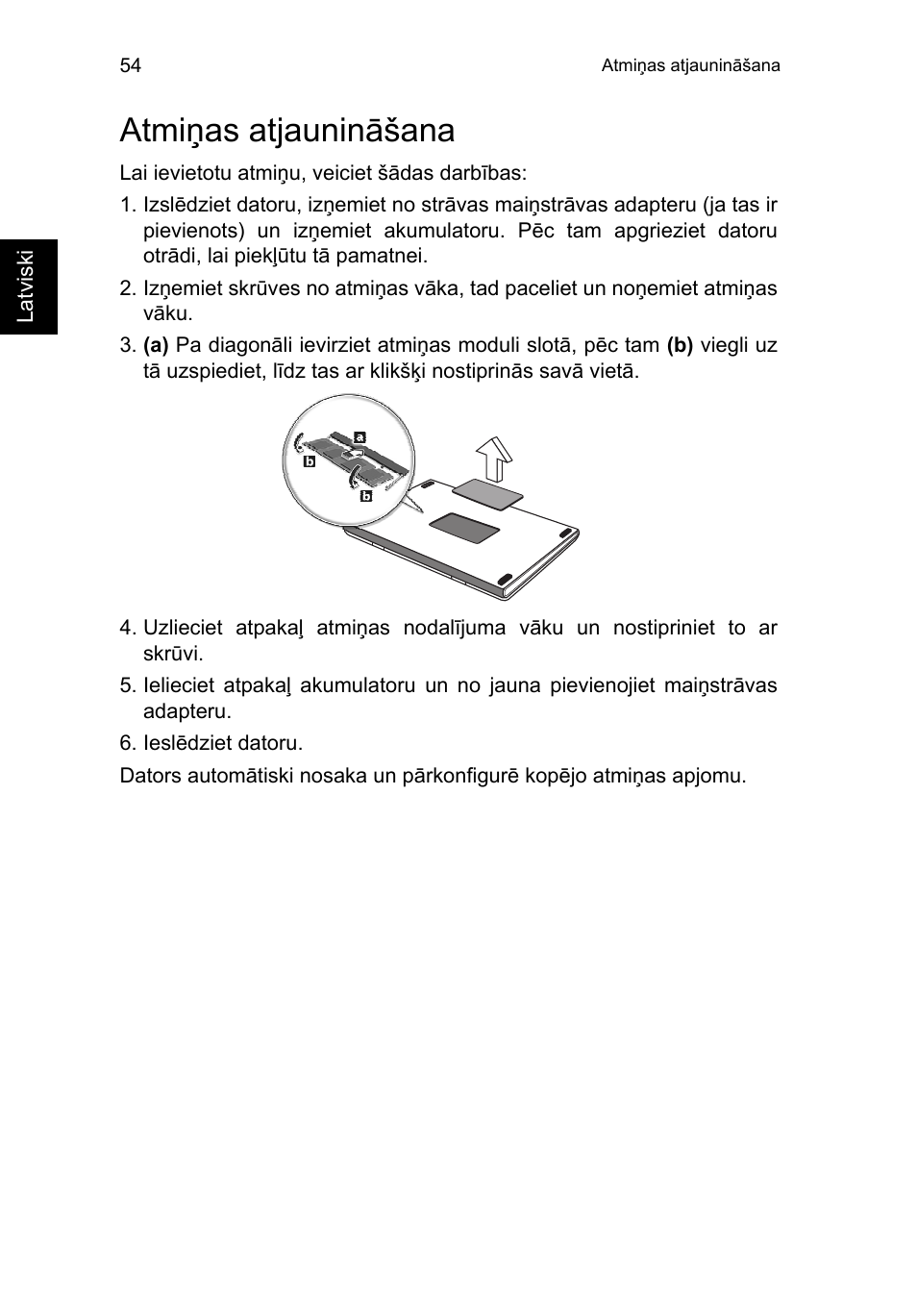 Atmiņas atjaunināšana | Acer TravelMate P653-V User Manual | Page 2010 / 2742