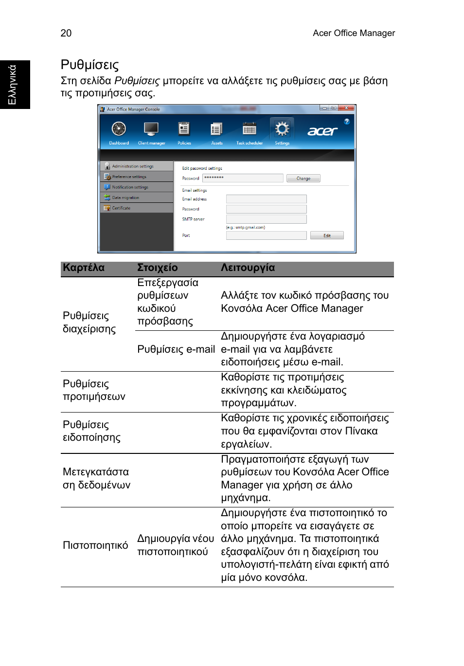 Ρυθμίσεις, Ρυθµίσεις | Acer TravelMate P653-V User Manual | Page 2160 / 2742