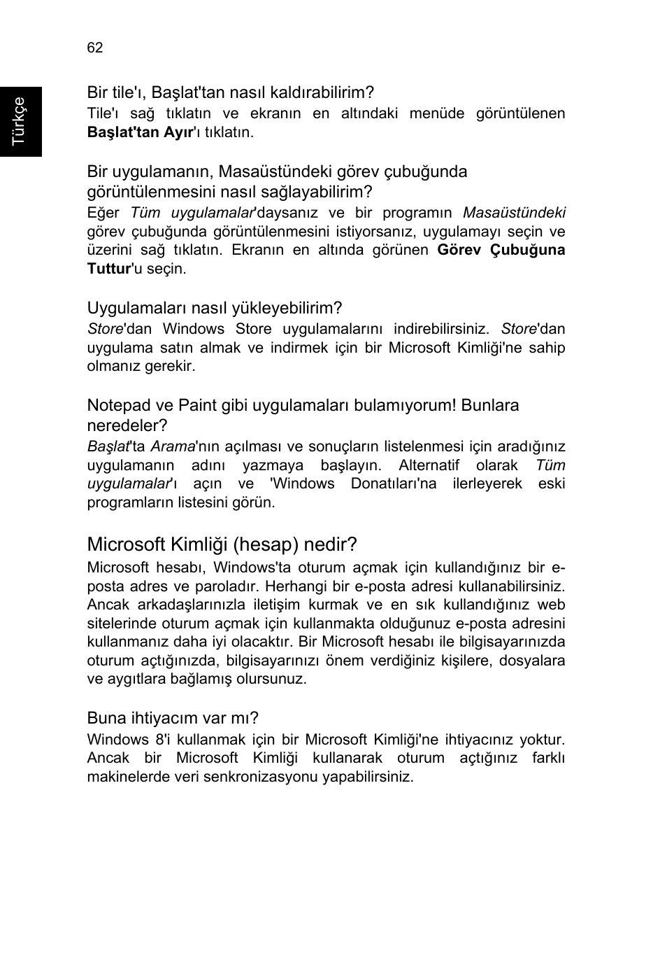 Microsoft kimliği (hesap) nedir | Acer TravelMate P653-V User Manual | Page 2304 / 2742