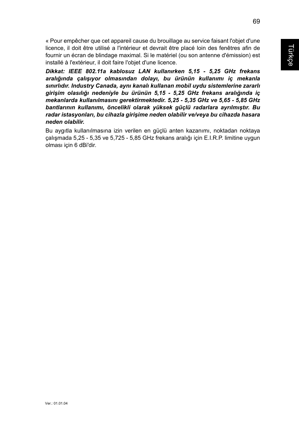 Türkçe | Acer TravelMate P653-V User Manual | Page 2311 / 2742