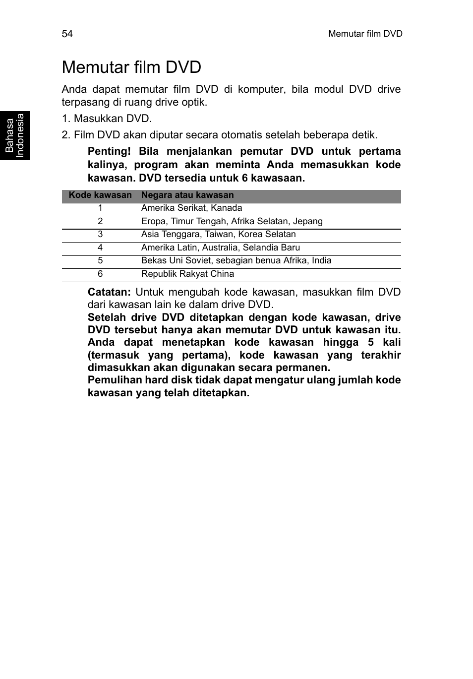 Memutar film dvd | Acer TravelMate P653-V User Manual | Page 2630 / 2742