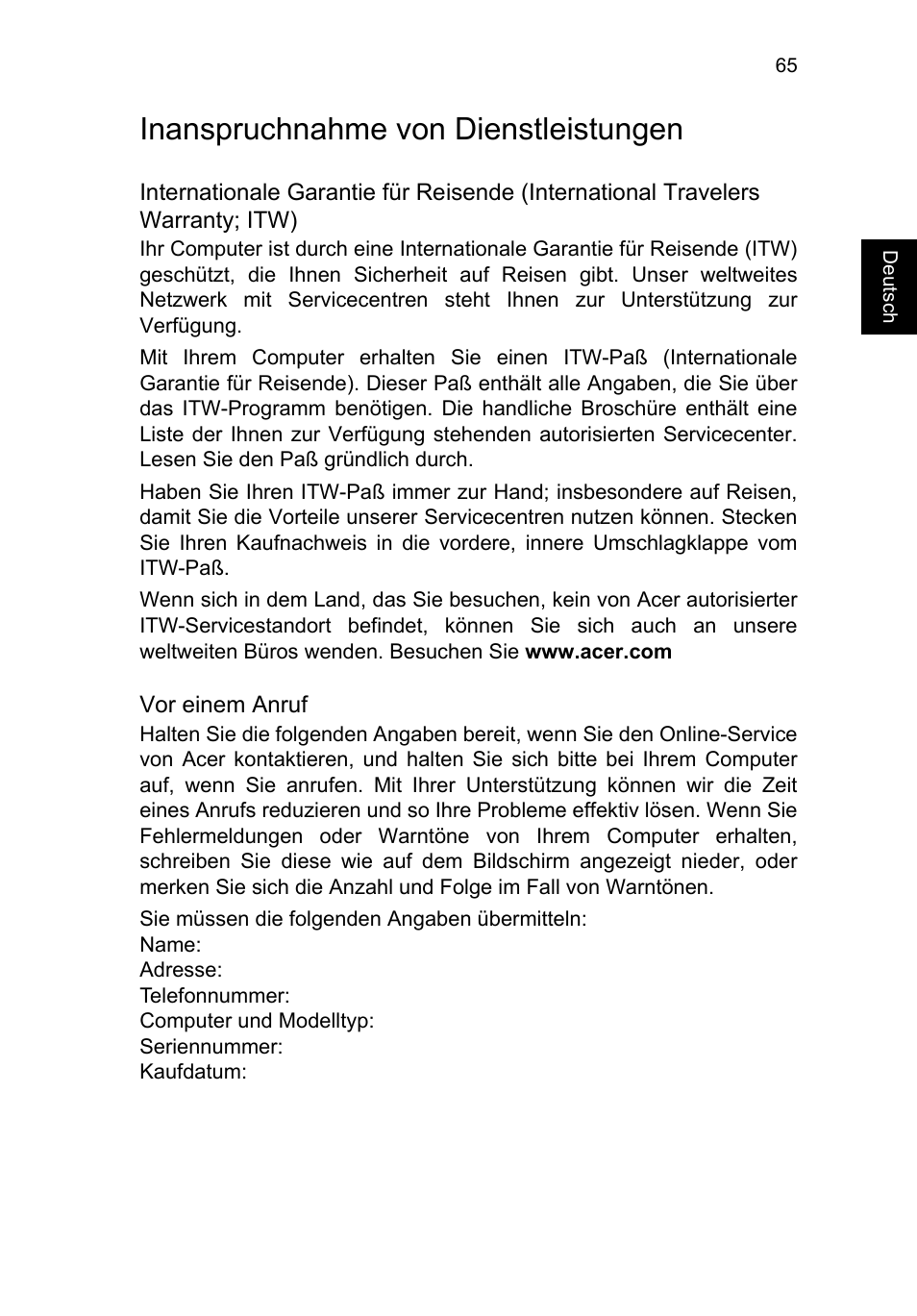 Inanspruchnahme von dienstleistungen | Acer TravelMate P653-V User Manual | Page 269 / 2742