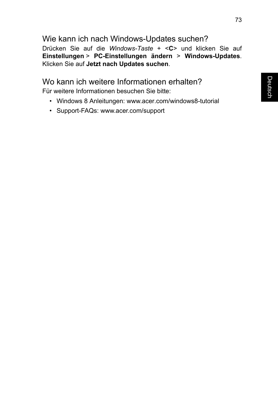 Wie kann ich nach windows-updates suchen, Wo kann ich weitere informationen erhalten | Acer TravelMate P653-V User Manual | Page 277 / 2742