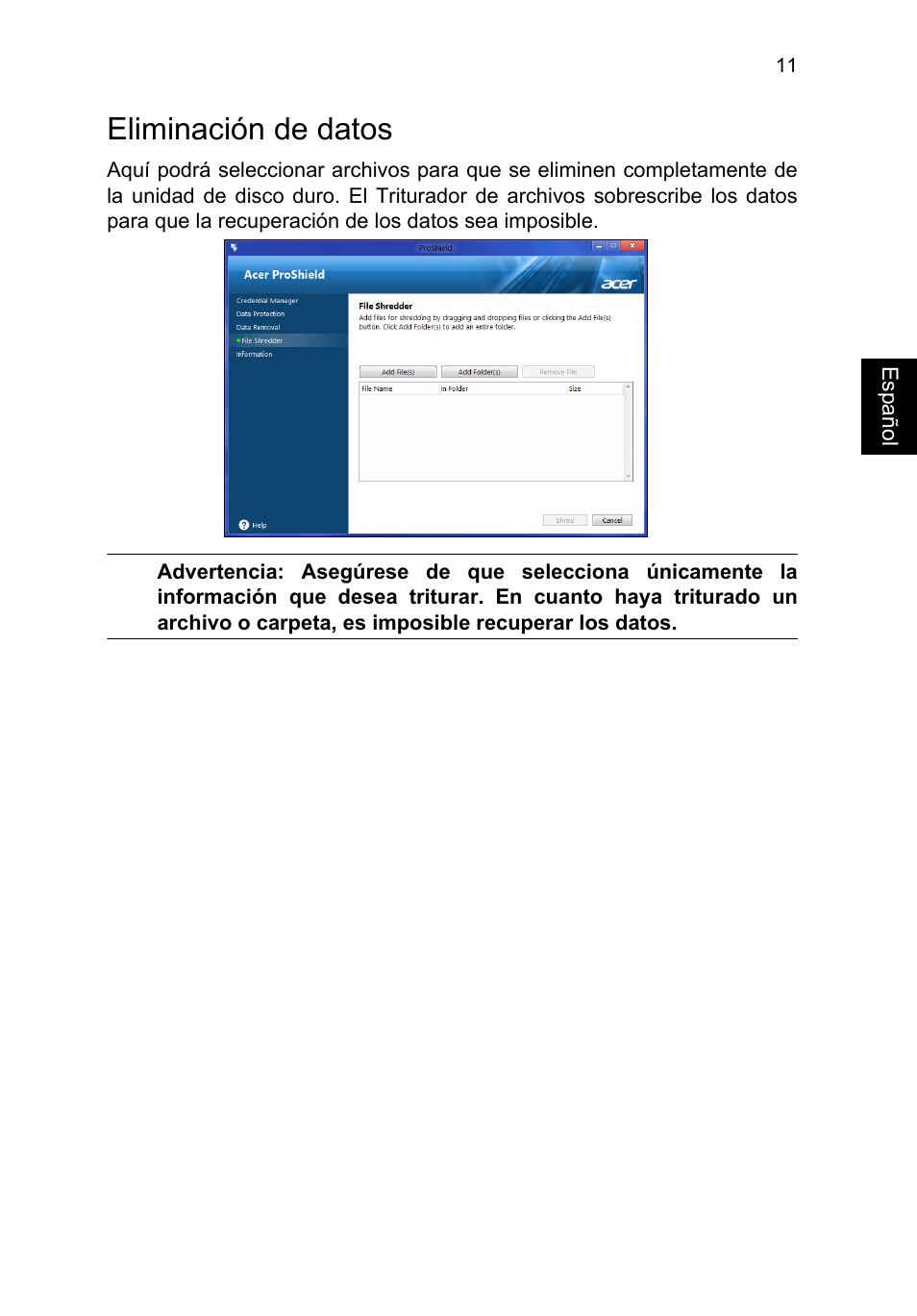 Eliminación de datos | Acer TravelMate P653-V User Manual | Page 407 / 2742