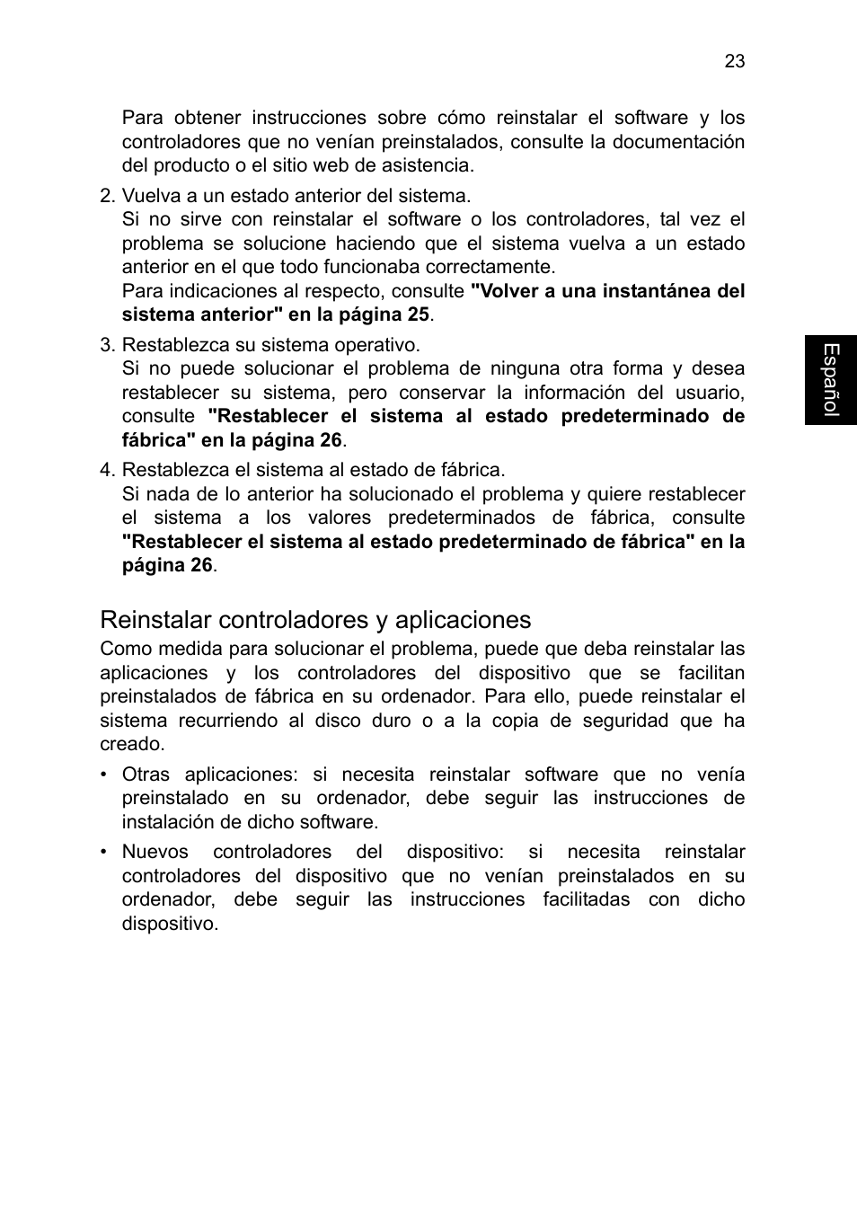 Reinstalar controladores y aplicaciones | Acer TravelMate P653-V User Manual | Page 419 / 2742