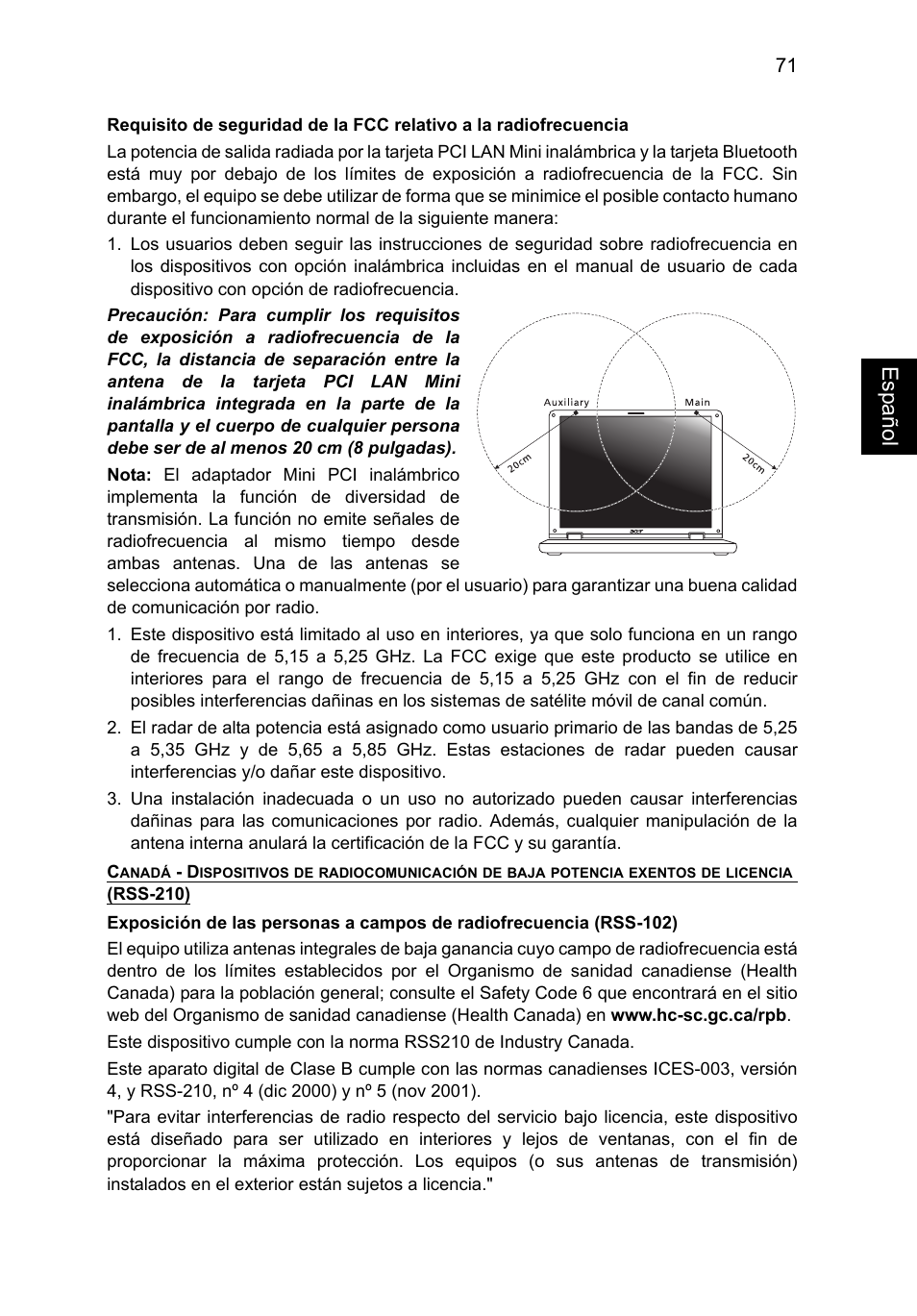 Esp añol | Acer TravelMate P653-V User Manual | Page 467 / 2742