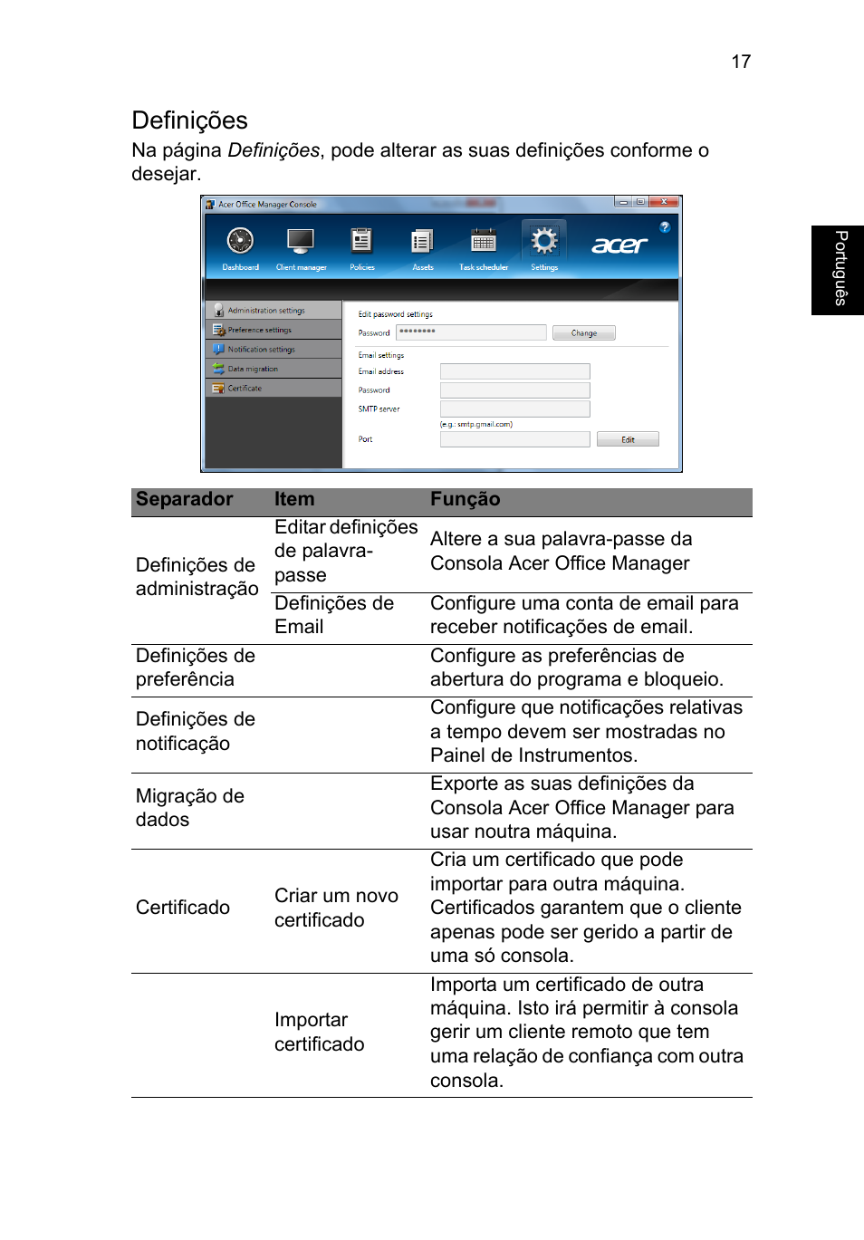 Definições | Acer TravelMate P653-V User Manual | Page 505 / 2742