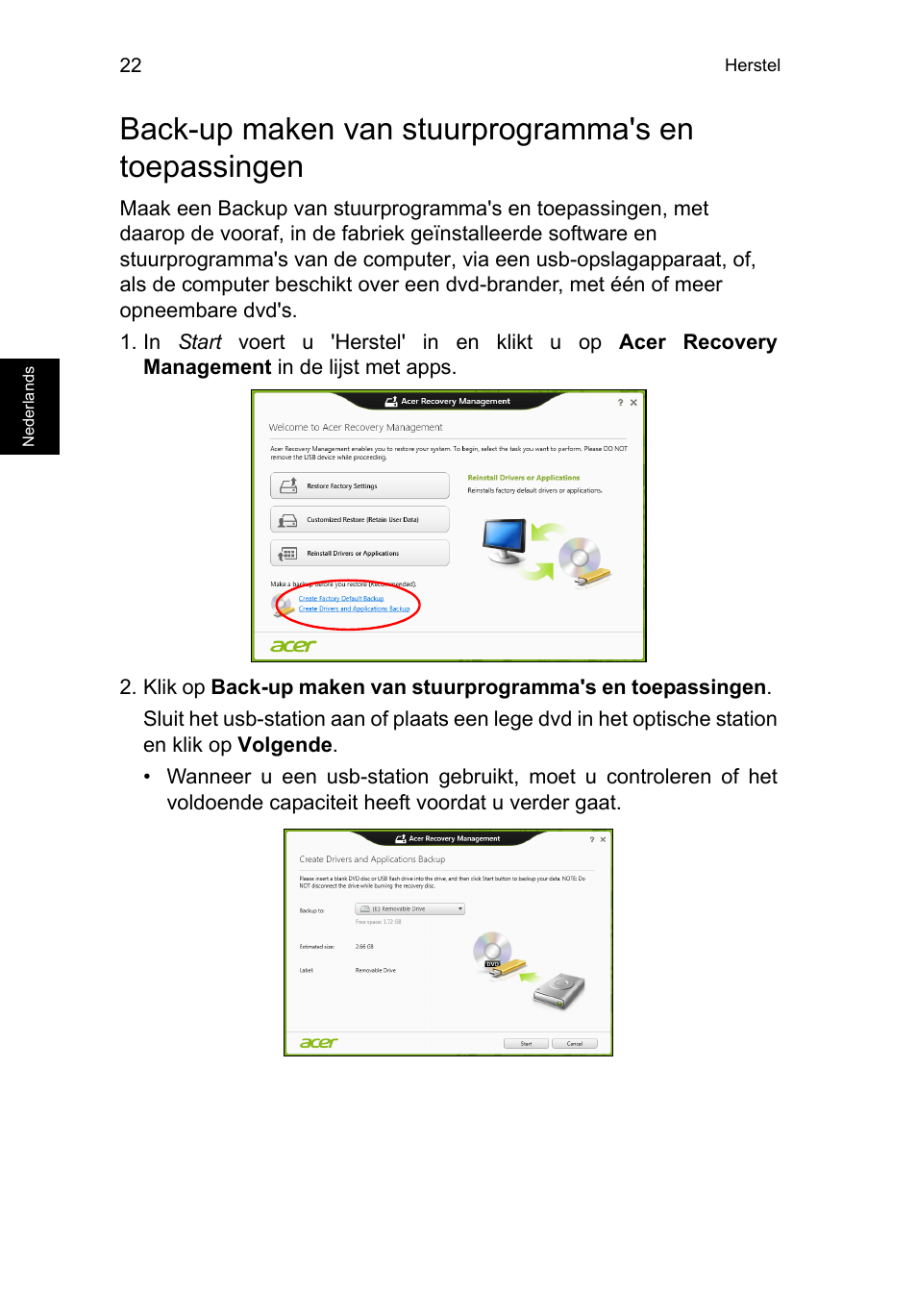 Back-up maken van stuurprogramma's en toepassingen | Acer TravelMate P653-V User Manual | Page 602 / 2742