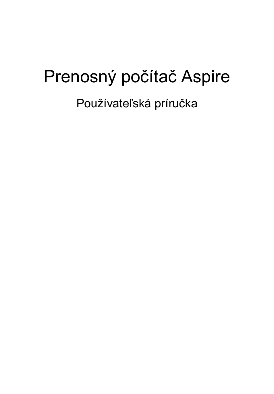 Slovenčina, Prenosný počítač aspire | Acer Aspire V5-571G User Manual | Page 1259 / 2484